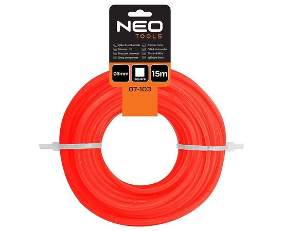 Жилка косильна Neo Tools 3мм, 15м (07-103), зображення 5 Жилка косильна Neo Tools 3мм, 15м (07-103), зображення 5