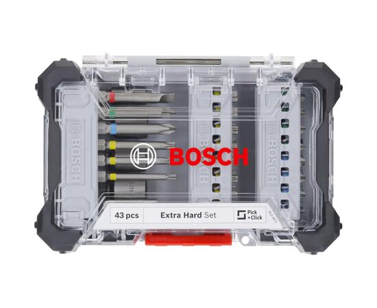 Набор бит Bosch Extra Hard Screwdriver Bit Set, 46шт, магнітний бітотримач, PH,PZ,T, SL, HEX, кейс (2.607.017.723), изображение 2