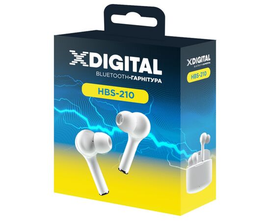 Наушники X-Digital HBS-210 White (HBS-210W), изображение 8 Наушники X-Digital HBS-210 White (HBS-210W), изображение 8