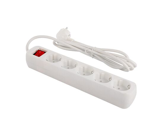 Сетевой фильтр питания ColorWay CW-PSEA52W, 5 розеток/ 2M white (CW-PSEA52W), изображение 3 Сетевой фильтр питания ColorWay CW-PSEA52W, 5 розеток/ 2M white (CW-PSEA52W), изображение 3