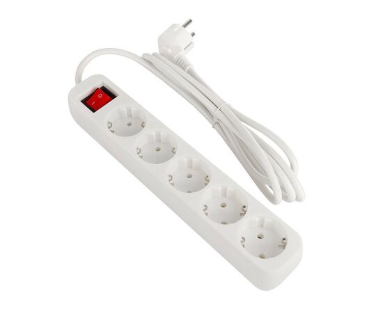 Сетевой фильтр питания ColorWay CW-PSEA52W, 5 розеток/ 2M white (CW-PSEA52W), изображение 5 Сетевой фильтр питания ColorWay CW-PSEA52W, 5 розеток/ 2M white (CW-PSEA52W), изображение 5