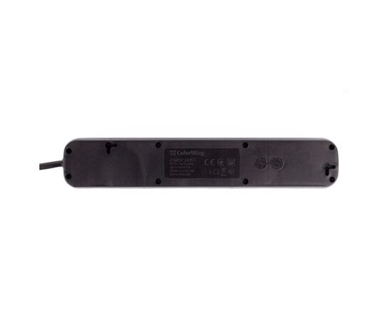 Сетевой фильтр питания ColorWay CW-PSEA55BK, 5 розеток/ 5M black (CW-PSEA55BK), изображение 2 Сетевой фильтр питания ColorWay CW-PSEA55BK, 5 розеток/ 5M black (CW-PSEA55BK), изображение 2