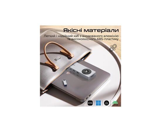 Концентратор Promate USB-C 14-in-1 Promate comandhub-pro (comandhub-pro), изображение 8 Концентратор Promate USB-C 14-in-1 Promate comandhub-pro (comandhub-pro), изображение 8