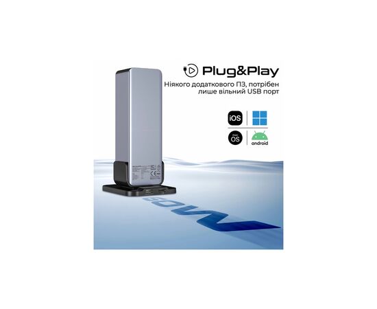 Концентратор Promate USB-C 14-in-1 Promate gegatower-60w (gegatower-60w), изображение 8 Концентратор Promate USB-C 14-in-1 Promate gegatower-60w (gegatower-60w), изображение 8