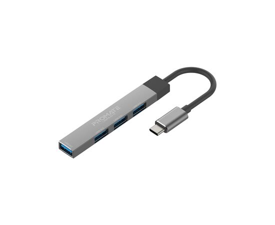 Концентратор Promate USB-C 4-in-1 порти Promate litehub-4.grey (litehub-4.grey)
