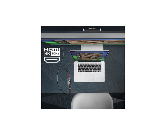 Концентратор Promate USB-C 7-in-1 Promate transhub-lite (transhub-lite), изображение 4 Концентратор Promate USB-C 7-in-1 Promate transhub-lite (transhub-lite), изображение 4