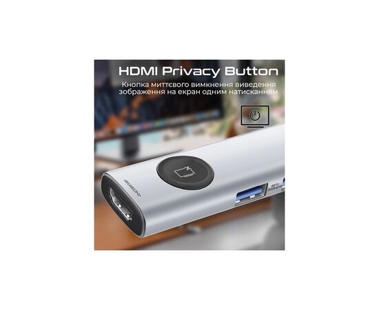 Концентратор Promate USB-C 9-in-1 Promate comandhub-lite (comandhub-lite), изображение 6 Концентратор Promate USB-C 9-in-1 Promate comandhub-lite (comandhub-lite), изображение 6