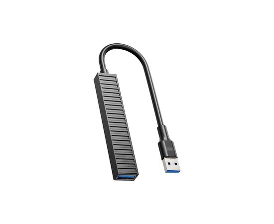 Концентратор XO USB 3.0 4-in-1 порти XO HUB014A.black (HUB014A.black), изображение 2 Концентратор XO USB 3.0 4-in-1 порти XO HUB014A.black (HUB014A.black), изображение 2