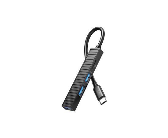 Концентратор XO USB-C 4-in-1 порти XO HUB014B.black (HUB014B.black), изображение 3 Концентратор XO USB-C 4-in-1 порти XO HUB014B.black (HUB014B.black), изображение 3