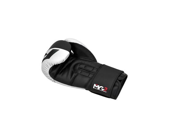 Боксерские перчатки RDX F4 Boxing Sparring Gloves Hook & Loop White/Black 10 унцій (BGR-F4B-10OZ), изображение 4 Боксерские перчатки RDX F4 Boxing Sparring Gloves Hook & Loop White/Black 10 унцій (BGR-F4B-10OZ), изображение 4