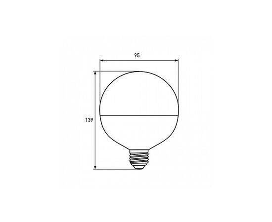 Лампочка Eurolamp G95 8W E27 2700K (LED-G95-08273(Amber)), зображення 3 Лампочка Eurolamp G95 8W E27 2700K (LED-G95-08273(Amber)), зображення 3