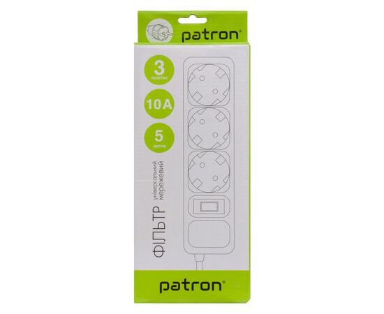 Сетевой фильтр питания Patron EXT-PN-SP-1035-GR, 5m Gray (EXT-PN-SP-1035-GR), изображение 3 Сетевой фильтр питания Patron EXT-PN-SP-1035-GR, 5m Gray (EXT-PN-SP-1035-GR), изображение 3
