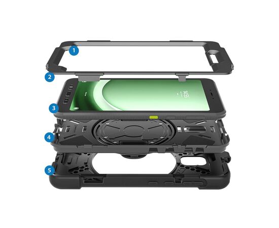 Чехол для планшета BeCover Heavy Duty Samsung Tab Active5 Pro SM-X356B/X350 10.1" Black (713558), изображение 4 Чехол для планшета BeCover Heavy Duty Samsung Tab Active5 Pro SM-X356B/X350 10.1" Black (713558), изображение 4