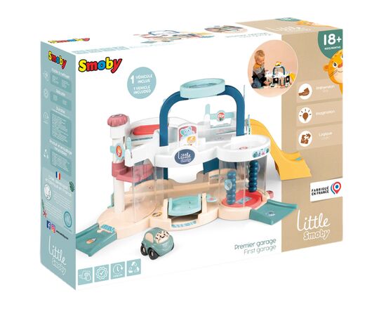 Игровой набор Smoby Little Первый гараж с машинкой (7600140202), изображение 2 Игровой набор Smoby Little Первый гараж с машинкой (7600140202), изображение 2