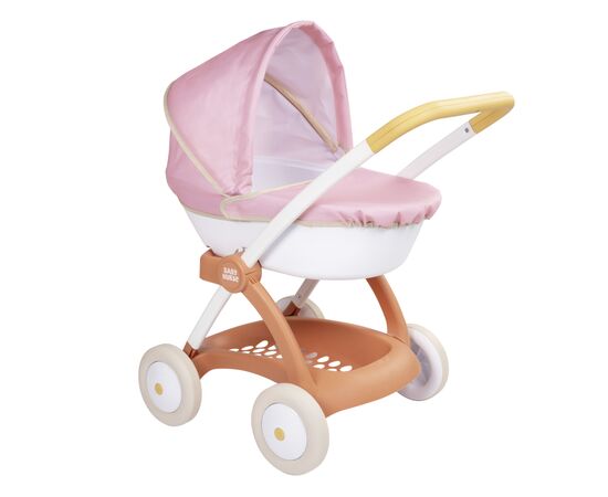 Коляска для кукол Smoby Baby Nurse Терракотовая пудра, люлька с корзиной, 18 мес + (7600254124)