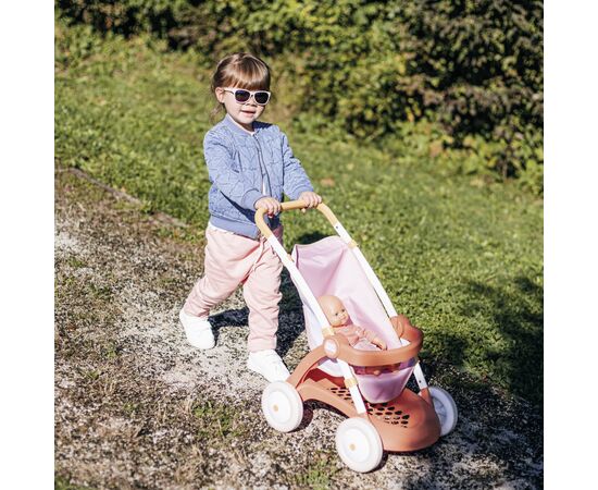 Коляска для кукол Smoby Baby Nurse Терракотовая пудра. Прогулка, с корзиной, 18 мес + (7600254024), изображение 4 Коляска для кукол Smoby Baby Nurse Терракотовая пудра. Прогулка, с корзиной, 18 мес + (7600254024), изображение 4