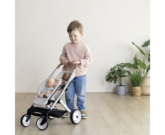 Коляска для кукол Smoby для двойни Maxi-Cosi Айвори, 54 х 38,5 х 64 см, 3+ (7600253222), изображение 4 Коляска для кукол Smoby для двойни Maxi-Cosi Айвори, 54 х 38,5 х 64 см, 3+ (7600253222), изображение 4