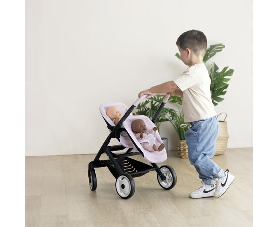 Коляска для кукол Smoby для двойни Maxi-Cosi Розовый жемчуг, 54 х 38, 5 х 64 см, 3+ (7600253221), изображение 4 Коляска для кукол Smoby для двойни Maxi-Cosi Розовый жемчуг, 54 х 38, 5 х 64 см, 3+ (7600253221), изображение 4