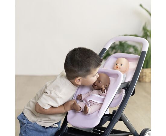 Коляска для кукол Smoby для двойни Maxi-Cosi Розовый жемчуг, 54 х 38, 5 х 64 см, 3+ (7600253221), изображение 5 Коляска для кукол Smoby для двойни Maxi-Cosi Розовый жемчуг, 54 х 38, 5 х 64 см, 3+ (7600253221), изображение 5