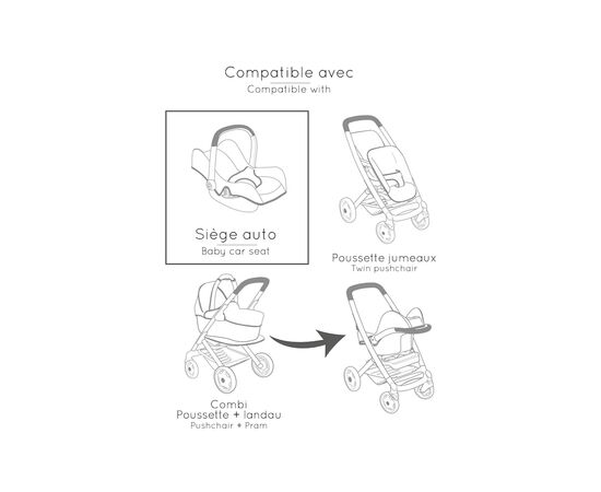 Аксессуар к кукле Smoby Кресло-переноска Maxi-Cosi Розовый жемчуг, 31 x 48 x 37 см, 3+ (7600240241), изображение 7 Аксессуар к кукле Smoby Кресло-переноска Maxi-Cosi Розовый жемчуг, 31 x 48 x 37 см, 3+ (7600240241), изображение 7