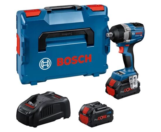 Гайковерт Bosch GDS 18V-750C 18V, 2x8Ah, до 3000об/хв, 270/380/750Нм, квадрат 1/2", кейс, Bluetooth 1.7кг (0.601.9L9.002)