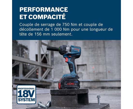 Гайковерт Bosch GDS 18V-750C 18V, до 3000об/хв, 270/380/750Нм, квадрат 1/2", 1.7кг (без АКБ та ЗП) (0.601.9L9.000), зображення 3 Гайковерт Bosch GDS 18V-750C 18V, до 3000об/хв, 270/380/750Нм, квадрат 1/2", 1.7кг (без АКБ та ЗП) (0.601.9L9.000), зображення 3