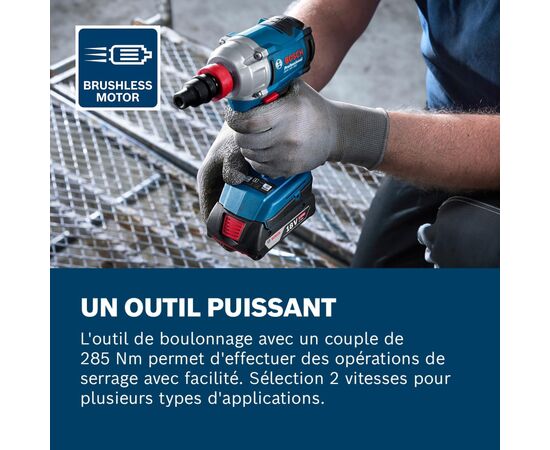 Гайковерт Bosch GDX 18V-285 18V, до 3600об/хв, 285Нм, квадрат 1/2", 1.1кг (0.601.9N2.120), зображення 4 Гайковерт Bosch GDX 18V-285 18V, до 3600об/хв, 285Нм, квадрат 1/2", 1.1кг (0.601.9N2.120), зображення 4