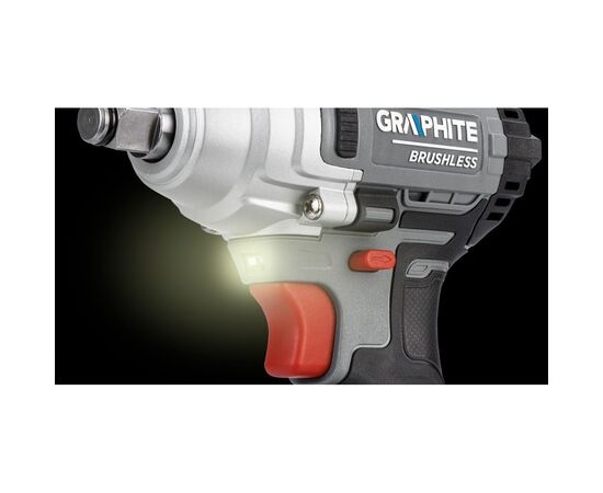 Гайковерт Graphite Energy+ 18V, бесщеточный, 2600об/мин, 330Нм, 1/2", 0.9кг (без АКБ и ЗУ) (58G028-1), изображение 6 Гайковерт Graphite Energy+ 18V, бесщеточный, 2600об/мин, 330Нм, 1/2", 0.9кг (без АКБ и ЗУ) (58G028-1), изображение 6
