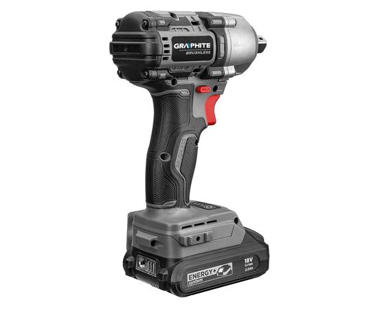 Гайковерт Energy+ 18V, бесщеточный, 2600об/мин, 450Нм, 1/2", 3 скорости (без АКБ и ЗУ) Graphite (58G038), изображение 9 Гайковерт Energy+ 18V, бесщеточный, 2600об/мин, 450Нм, 1/2", 3 скорости (без АКБ и ЗУ) Graphite (58G038), изображение 9
