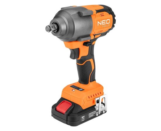 Гайковерт Neo Tools Energy+ 18V, бесщеточный, 2400об/мин, 850Нм, 1/2", 3 скорости (без АКБ и ЗУ) (04-608), изображение 6 Гайковерт Neo Tools Energy+ 18V, бесщеточный, 2400об/мин, 850Нм, 1/2", 3 скорости (без АКБ и ЗУ) (04-608), изображение 6