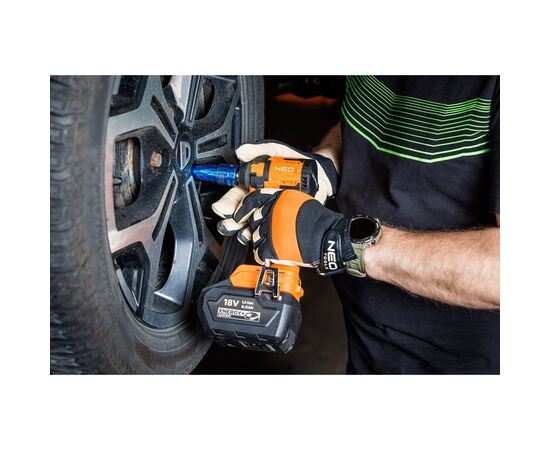 Гайковерт Neo Tools Energy+ 18V, безщітковий, 2500об/хв, 350Нм, 1/2", 3 швидкості, 1.1кг (без АКБ та ЗП) (04-613), зображення 4 Гайковерт Neo Tools Energy+ 18V, безщітковий, 2500об/хв, 350Нм, 1/2", 3 швидкості, 1.1кг (без АКБ та ЗП) (04-613), зображення 4