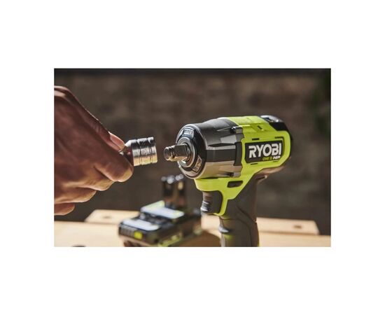 Гайковерт Ryobi ударный ONE+ HP RIW18C-0 18V, 2800об/х, в 450Нм, 1/2"m 4 скорости (без АКБ и ЗУ) (5133005898), изображение 3 Гайковерт Ryobi ударный ONE+ HP RIW18C-0 18V, 2800об/х, в 450Нм, 1/2"m 4 скорости (без АКБ и ЗУ) (5133005898), изображение 3