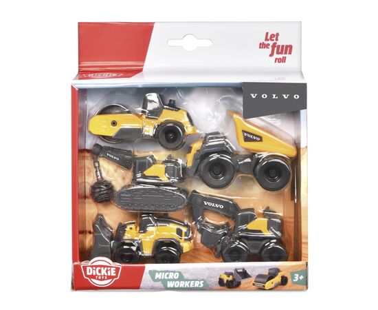Спецтехника Dickie Toys Вольво. Микроработники, 5 машин (3722008), изображение 5 Спецтехника Dickie Toys Вольво. Микроработники, 5 машин (3722008), изображение 5