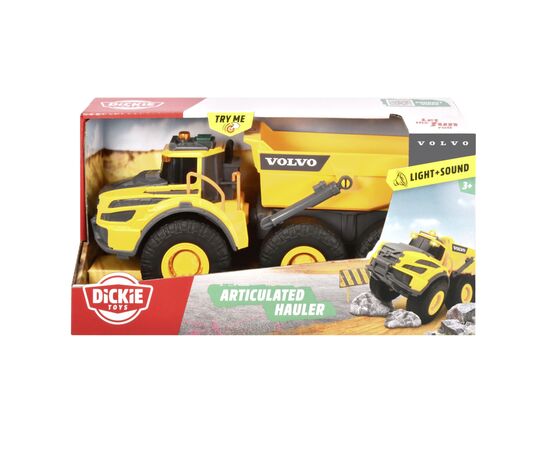 Спецтехника Dickie Toys Самосвал Вольво со звуковыми и световыми эффектами, 23 см (3723007), изображение 5 Спецтехника Dickie Toys Самосвал Вольво со звуковыми и световыми эффектами, 23 см (3723007), изображение 5