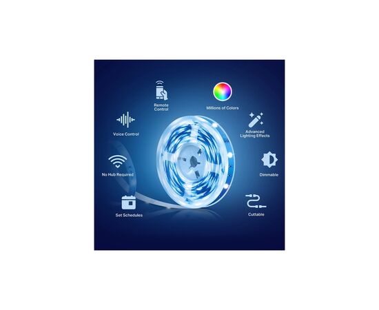 Светодиодная лента TP-Link Tapo L900-5 Wi-Fi (Tapo L900-5), изображение 3 Светодиодная лента TP-Link Tapo L900-5 Wi-Fi (Tapo L900-5), изображение 3