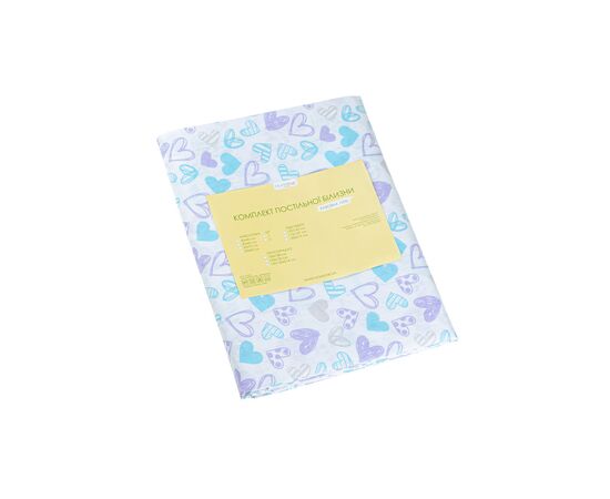 Дитячий постільний набір Home Line Сердечки лавандово-бірюзовий (193595), зображення 2 Дитячий постільний набір Home Line Сердечки лавандово-бірюзовий (193595), зображення 2