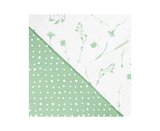 Постільна білизна Home Line Волошки/горох зелені на білому/білий на зеленому, бязь, полуторний (178708), зображення 2 Постільна білизна Home Line Волошки/горох зелені на білому/білий на зеленому, бязь, полуторний (178708), зображення 2