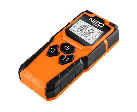 Детектор строительный Neo Tools від 20 до 100мм, IP54, чохол, 0.164кг (75-250), изображение 2 Детектор строительный Neo Tools від 20 до 100мм, IP54, чохол, 0.164кг (75-250), изображение 2