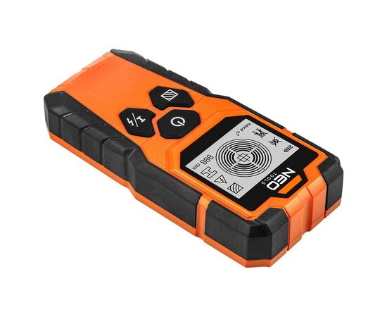 Детектор строительный Neo Tools від 20 до 100мм, IP54, чохол, 0.164кг (75-250), изображение 3 Детектор строительный Neo Tools від 20 до 100мм, IP54, чохол, 0.164кг (75-250), изображение 3