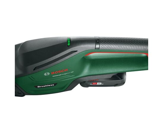 Кусторез Bosch аккумуляторный UniversalHedgeCut 18V-50 18V, 50мм, шаг реза 20мм, 2.3кг (без АКБ и ЗУ) (0.600.849.K00), изображение 5 Кусторез Bosch аккумуляторный UniversalHedgeCut 18V-50 18V, 50мм, шаг реза 20мм, 2.3кг (без АКБ и ЗУ) (0.600.849.K00), изображение 5