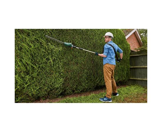 Кусторез Bosch аккумуляторный UniversalHedgePole 18 18V, 43мм, шаг реза 16мм, 3.6кг (без АКБ и ЗУ) (0.600.8B3.001), изображение 3 Кусторез Bosch аккумуляторный UniversalHedgePole 18 18V, 43мм, шаг реза 16мм, 3.6кг (без АКБ и ЗУ) (0.600.8B3.001), изображение 3