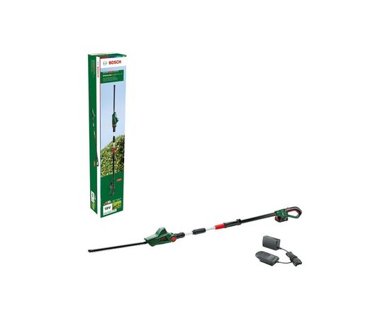 Кусторез Bosch аккумуляторный UniversalHedgePole 18 18V, 2.5Ah, 43мм, шаг реза 16мм, со штангой (0.600.8B3.000)