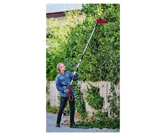 Кусторез Einhell телескопический GC-HH 5056 500Вт, 56/47мм, шаг 20мм, штанга 1.7-2.5м (3403870), изображение 2 Кусторез Einhell телескопический GC-HH 5056 500Вт, 56/47мм, шаг 20мм, штанга 1.7-2.5м (3403870), изображение 2