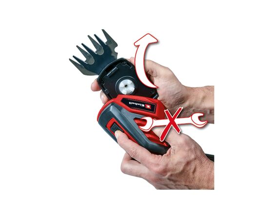 Кусторез Einhell GC-CG 36/70 Li, 3.6V, 2Ah, рез 7/11см, шаг реза 8мм (3410360), изображение 4 Кусторез Einhell GC-CG 36/70 Li, 3.6V, 2Ah, рез 7/11см, шаг реза 8мм (3410360), изображение 4