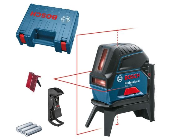 Лазерный нивелир Bosch Professional GCL2-50+RM1+BM3 до 20м, ±0.3мм/м, 4AAx1.5В, IP54, чехол, мишень, кейс (0.601.066.F02)