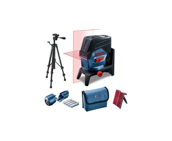 Лазерний нівелір Bosch Professional GCL2-50C+RM2+BT150 до 10м, ±0.3мм/м, 4AAx1.5В, IP54, штативі, чохол, мішеннь (0.601.066.G02), зображення 2 Лазерний нівелір Bosch Professional GCL2-50C+RM2+BT150 до 10м, ±0.3мм/м, 4AAx1.5В, IP54, штативі, чохол, мішеннь (0.601.066.G02), зображення 2