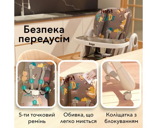 Стульчик для кормления Bugs Mango - Forest Friends (4823056510882), изображение 10 Стульчик для кормления Bugs Mango - Forest Friends (4823056510882), изображение 10