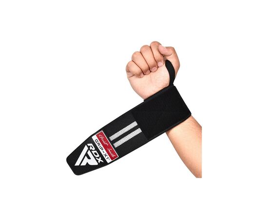 Бинт для спорта RDX WR11 Gym Wrist Wrap Black/White (WAH-WR11BW)