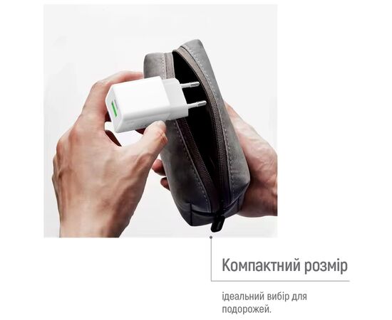 Зарядное устройство ColorWay C101A GaN Mini 20W PD PPS USB-C + USB-A QC4.0 + cable USB-C to USB-C black (CW-CHS062PDC-WT), изображение 11 Зарядное устройство ColorWay C101A GaN Mini 20W PD PPS USB-C + USB-A QC4.0 + cable USB-C to USB-C black (CW-CHS062PDC-WT), изображение 11