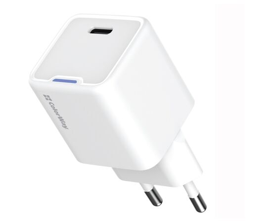 Зарядное устройство ColorWay C101C GaN Mini 20W PD PPS USB-C white (CW-CHS059PD-WT)